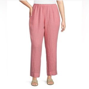 NWT Bryn Walker Size XXS Anka Pants Linen Pull-on Elastic Waist Pockets